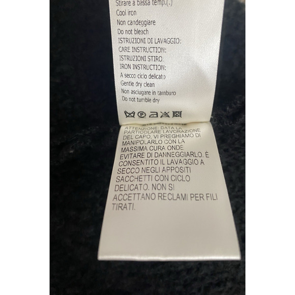 GIAMBATTISTA VALLI GIAMBA Long Sleeve Wool Cardigan Zip Jacket Sweater Black XXS - Picture 10 of 12